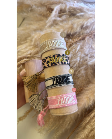 Bracelet tissu J’adore