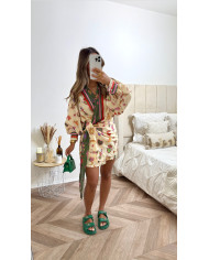 Robe en jean courte avec ceinture