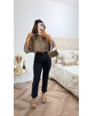 Robe en jean courte avec ceinture