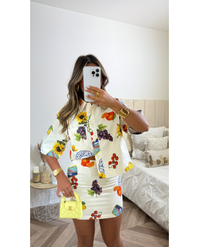 Ensemble Jean veste + jupe Tournesol 🌻 🍇