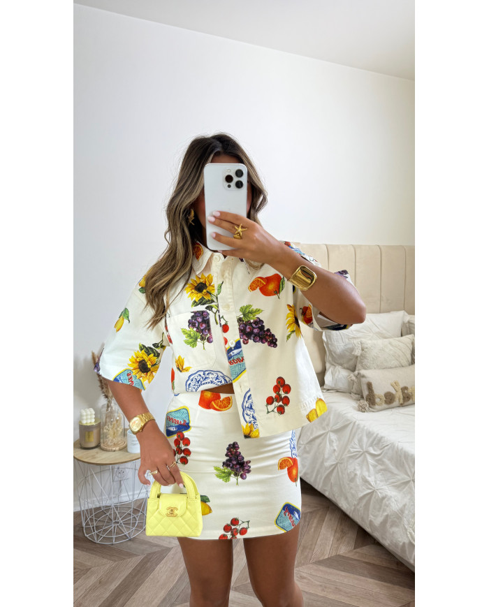 Ensemble Jean veste + jupe Tournesol 🌻 🍇