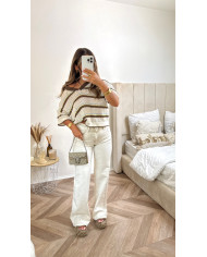 Robe jacquard fleurs jaune