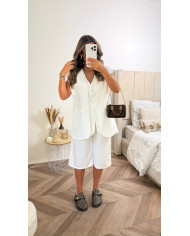 Ensemble blazer & bermuda jaune