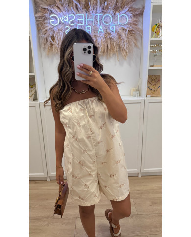 Combinaison Tige beige motif Choco