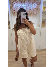 Combinaison Tige beige motif Choco