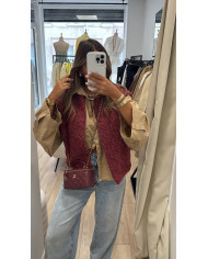 Veste bou sans manches Bordeaux