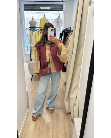 Veste bou sans manches Bordeaux
