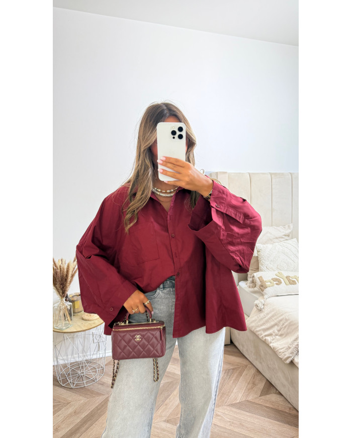 Chemise Nacima bordeaux