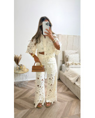 Bermuda jean gris clair