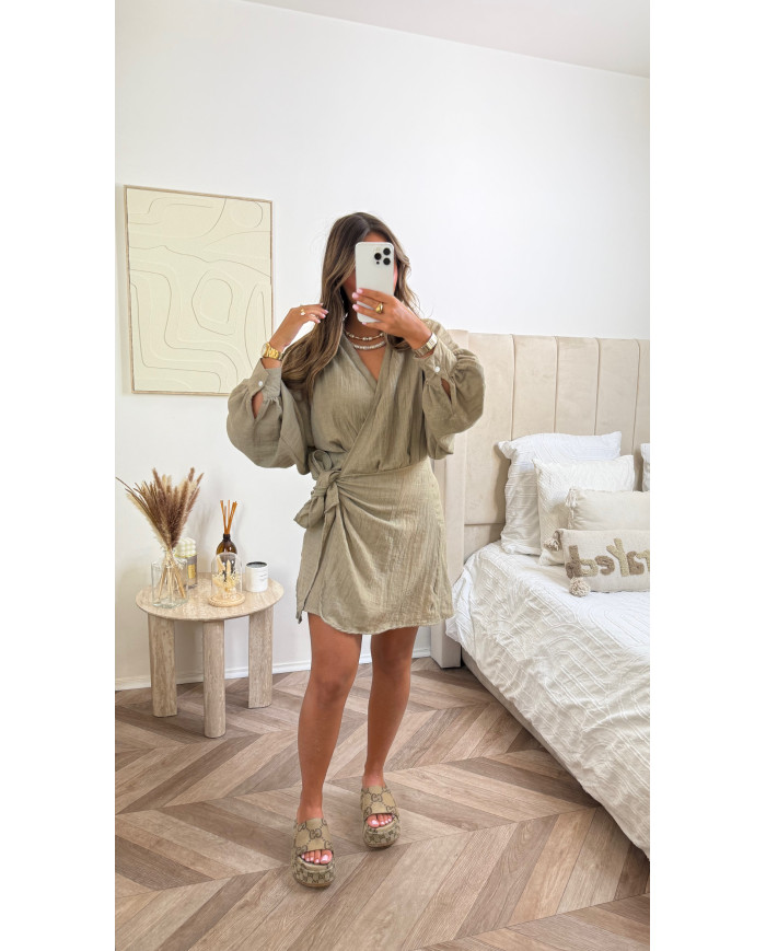 Robe Casa Lin uni taupe