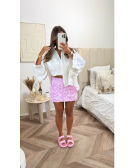 Jupe courte sequin Uni noir