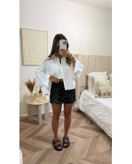 Jupe courte sequin Uni noir