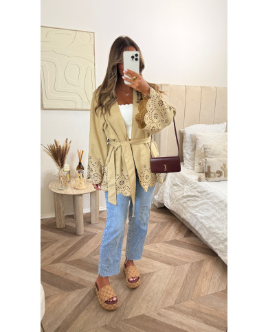 Veste Hypie daim broderie