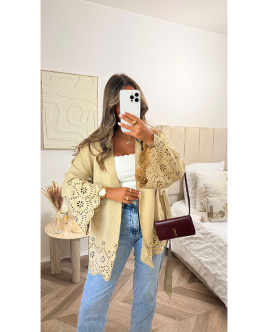 Veste Hypie daim broderie