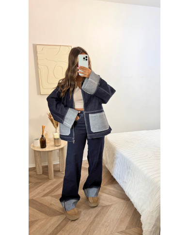 Jean évasé bleu brut SCHOOL