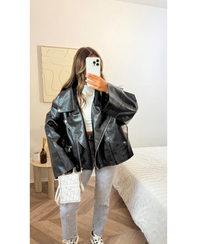 Veste Oversize Similicuir Size