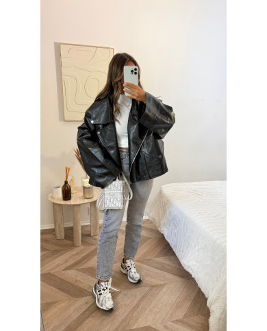 Veste Oversize Similicuir Size