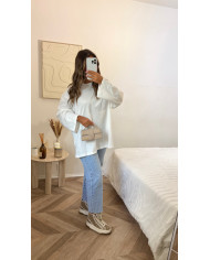 T-shirt oversize coton Marron