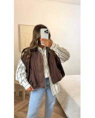 Haut asymétrique léger noir