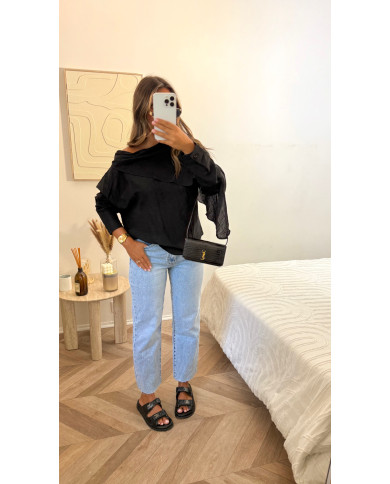 Haut asymétrique léger noir
