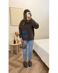 Ensemble blazer + jupe carreaux vichy gris