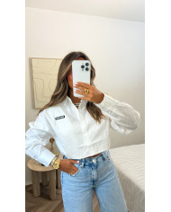 Chemise crop Mui noir