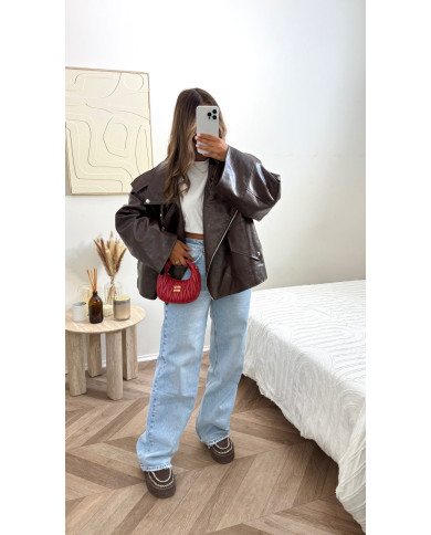 Veste Simili Size Choco