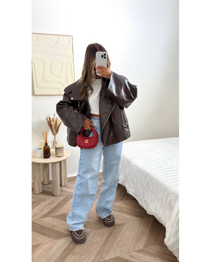 Veste Simili Size Choco