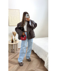 Veste Simili Size Bleu marine