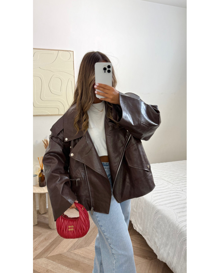 Veste Simili Size Choco