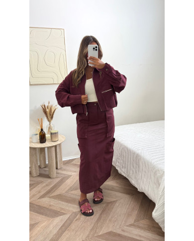 Ensemble jupe Cargo bordeaux Ensemble jupe Cargo bordeaux