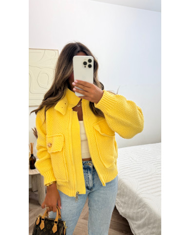 Veste Gilet épais jaune