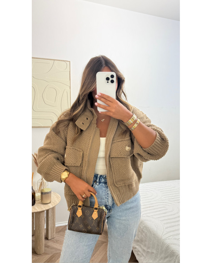 Veste Gilet épais Taupe