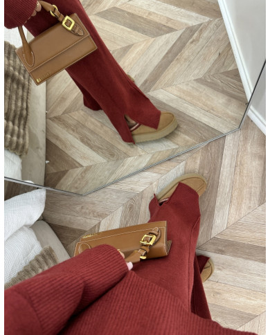 Ensemble cosy Fente Bordeaux
