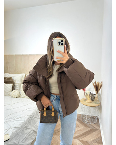 Doudoune Choco capuche amovible beige