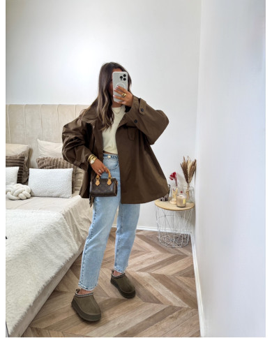 Trench Imperméable oversize Choco