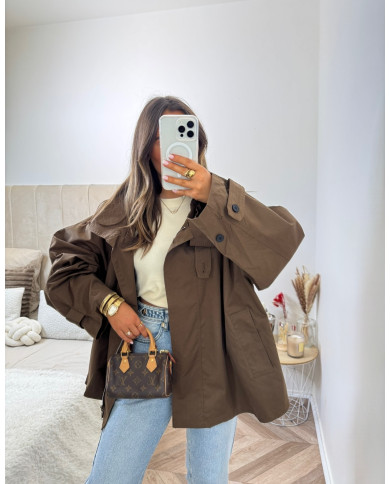 Trench Imperméable oversize Choco
