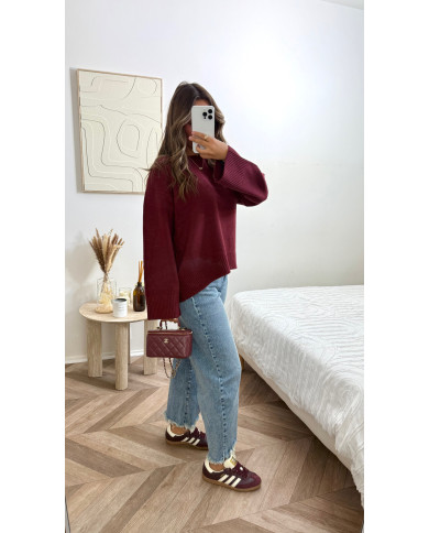 Pull Cosy Bordeaux