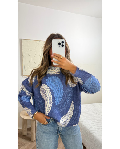 Pull KUJT Bandana bleu Pull KUJT Bandana bleu