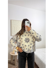 Pull KUJT Beige & Noir