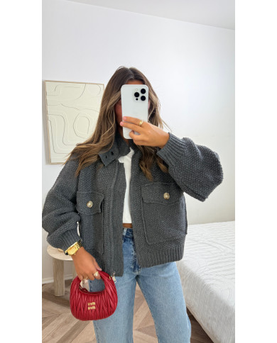 Veste Gilet épais Gris