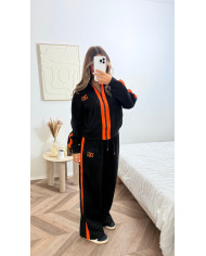 Ensemble survêtement K Noir & orange