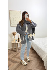 Veste Simili Size Bleu marine