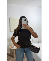 Jupe longue fleurs relief Choco