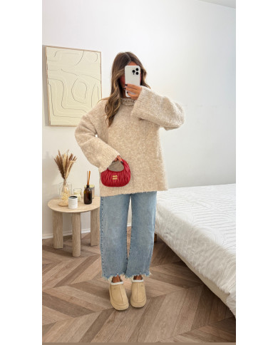 Pull Beige Boucle