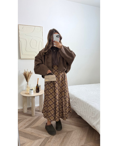 Jupe bûcheron marron