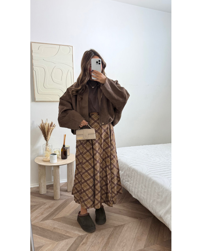 Jupe bûcheron marron