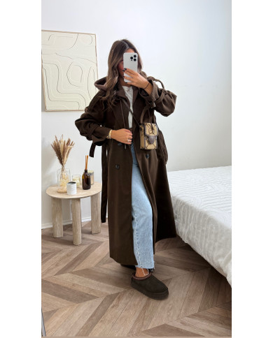 Trench capuche intégré Choco