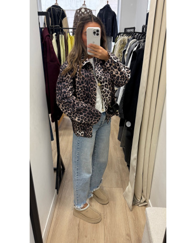 Veste bombers Léopard