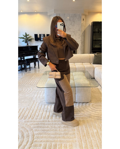 Blazer Crop Choco détails